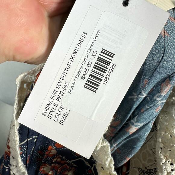 Sea New York NWT Womens Robina Button Down Dress Size X-Small - Picture 10 of 16